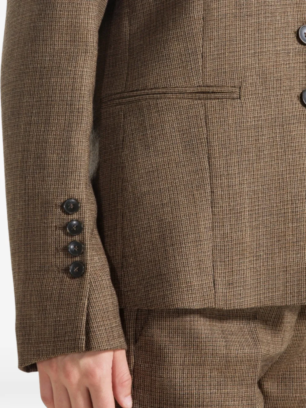 Seventy Geruit jack met gekerfde revers Bruin