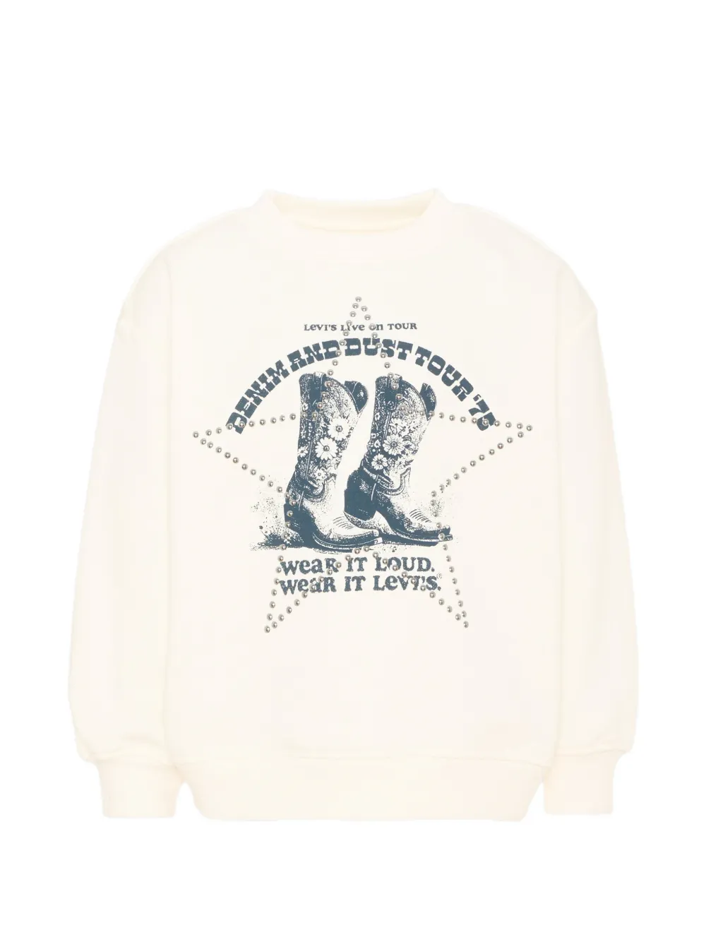 Levi's Kids graphic-print studded sweatshirt - Toni neutri