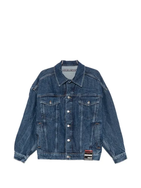 Alexander Wang hotfix-logo denim jacket