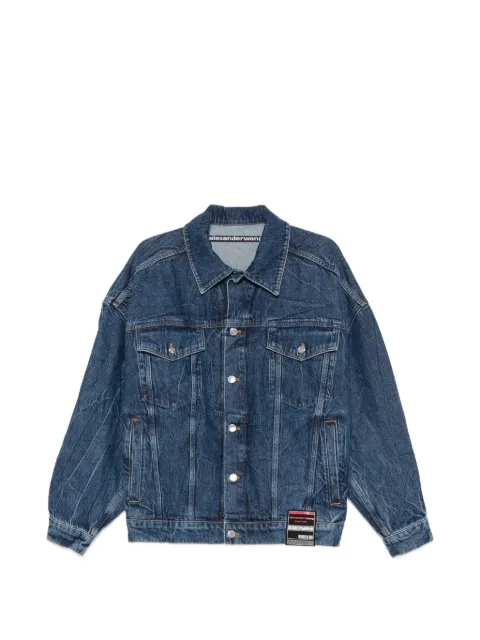 Alexander Wang hotfix-logo denim jacket