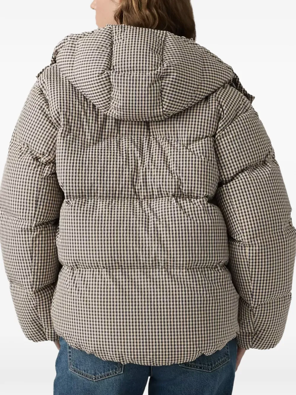Levi's Tate Bubble gingham donsjack Grijs