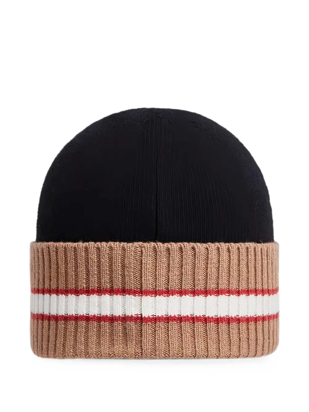 Moncler Enfant Gestreepte wollen muts Zwart