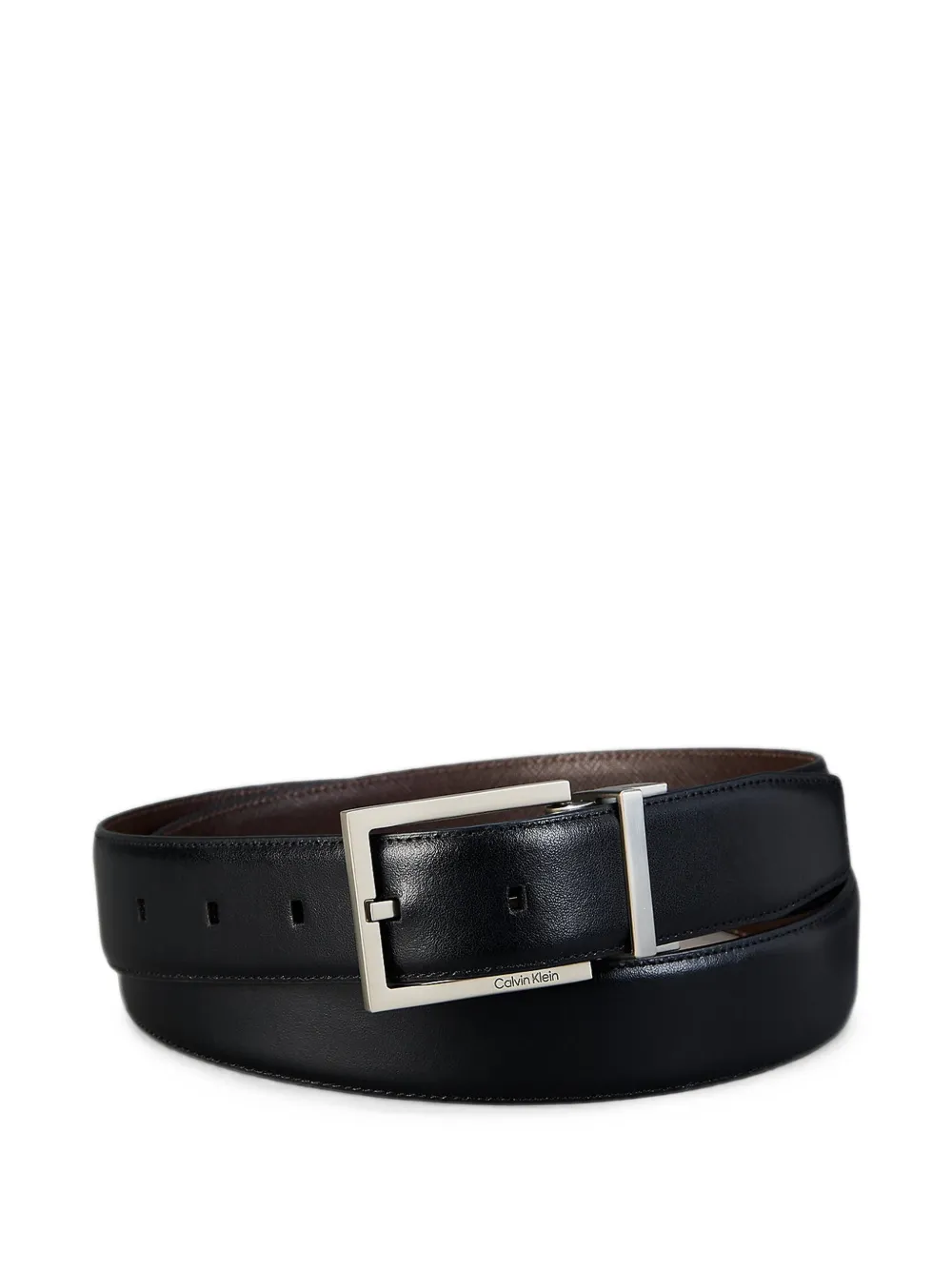 Calvin Klein grained leather belt - Nero