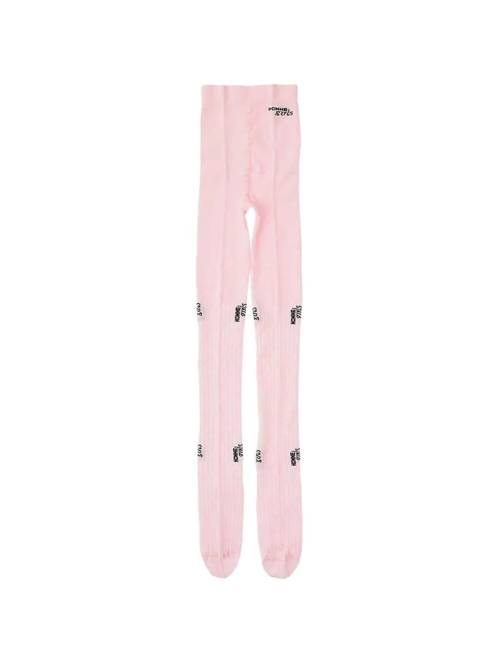 HommeGirls logo-print ribbed tights