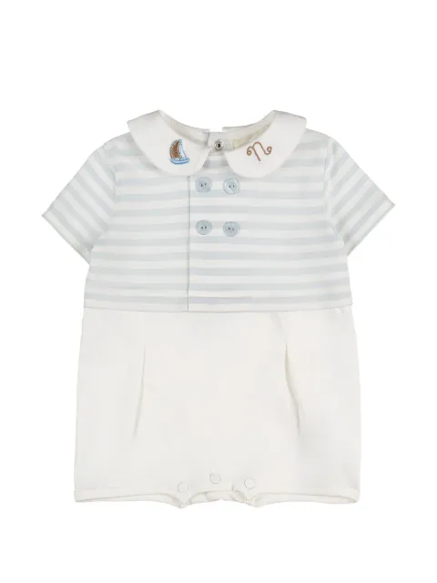 NANAN striped embroidered romper