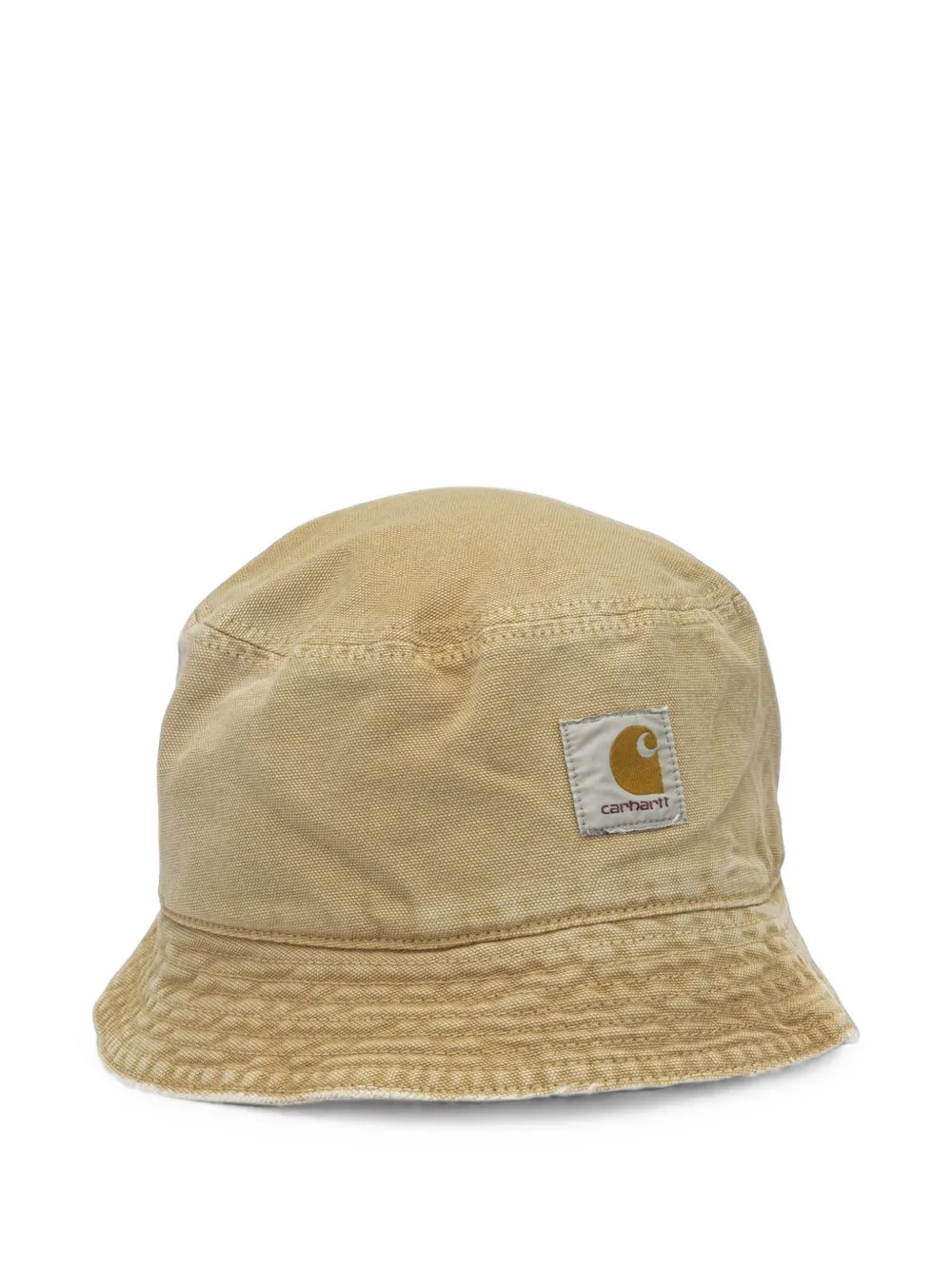 Carhartt WIP logo-patch canvas bucket hat Beige
