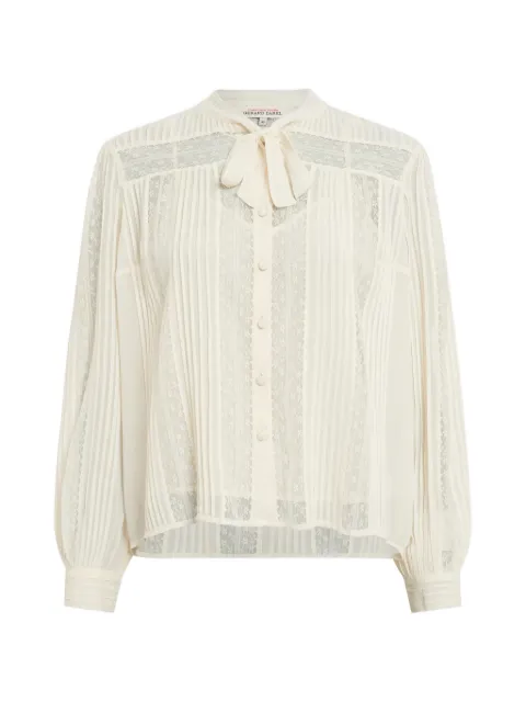 Gerard Darel Cyrana pussy-bow lace-panel blouse