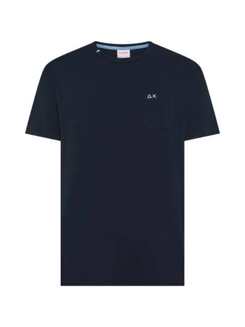 Sun68 logo-embroidered pocket T-shirt
