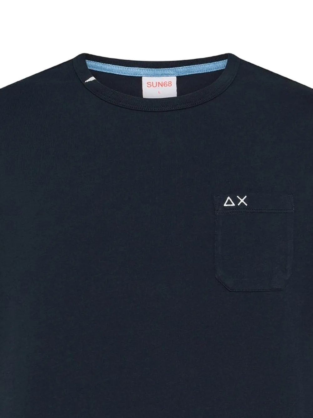Sun68 T-shirt met geborduurd logo Blauw
