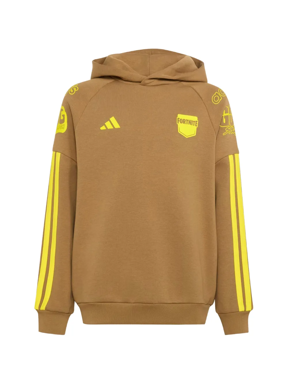 adidas Kids x Fortnite logo-print hoodie - Braun