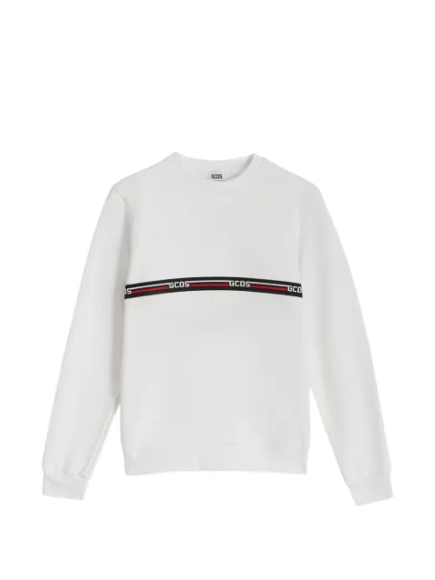 Gcds Kids logo-tape sweatshirt