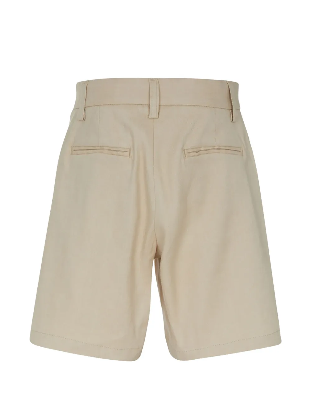 Emporio Armani Kids logo-embroidered pleated shorts Beige