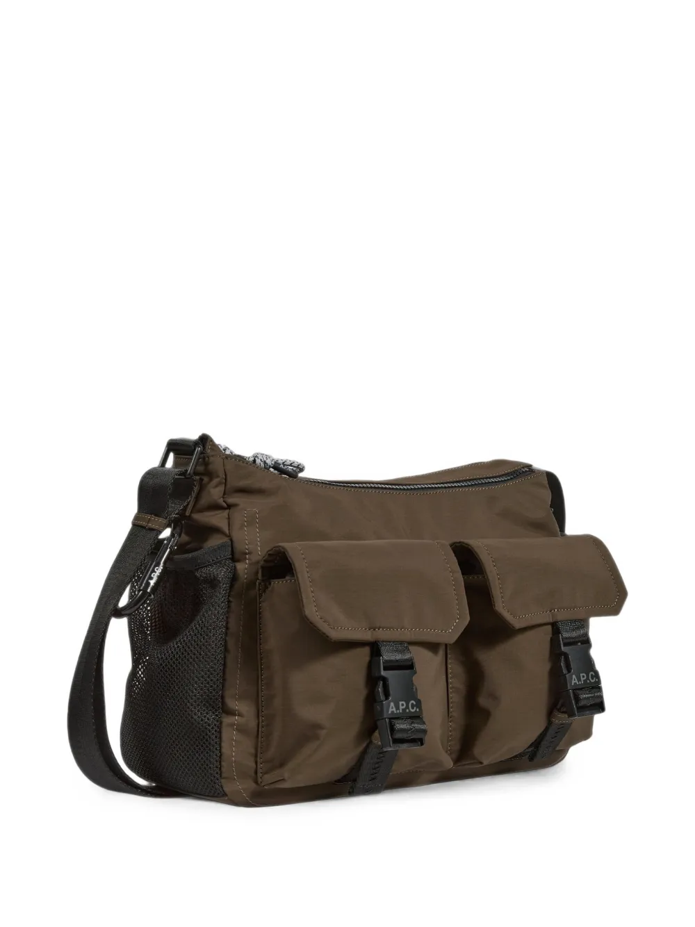 A.P.C. Trek schoudertas met gesp Groen