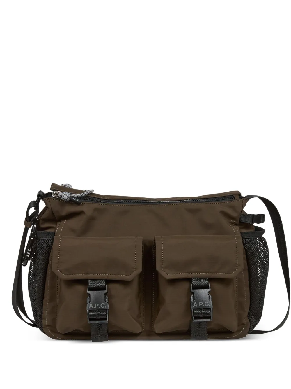 A.P.C. Trek buckle-fastening shoulder bag - Verde
