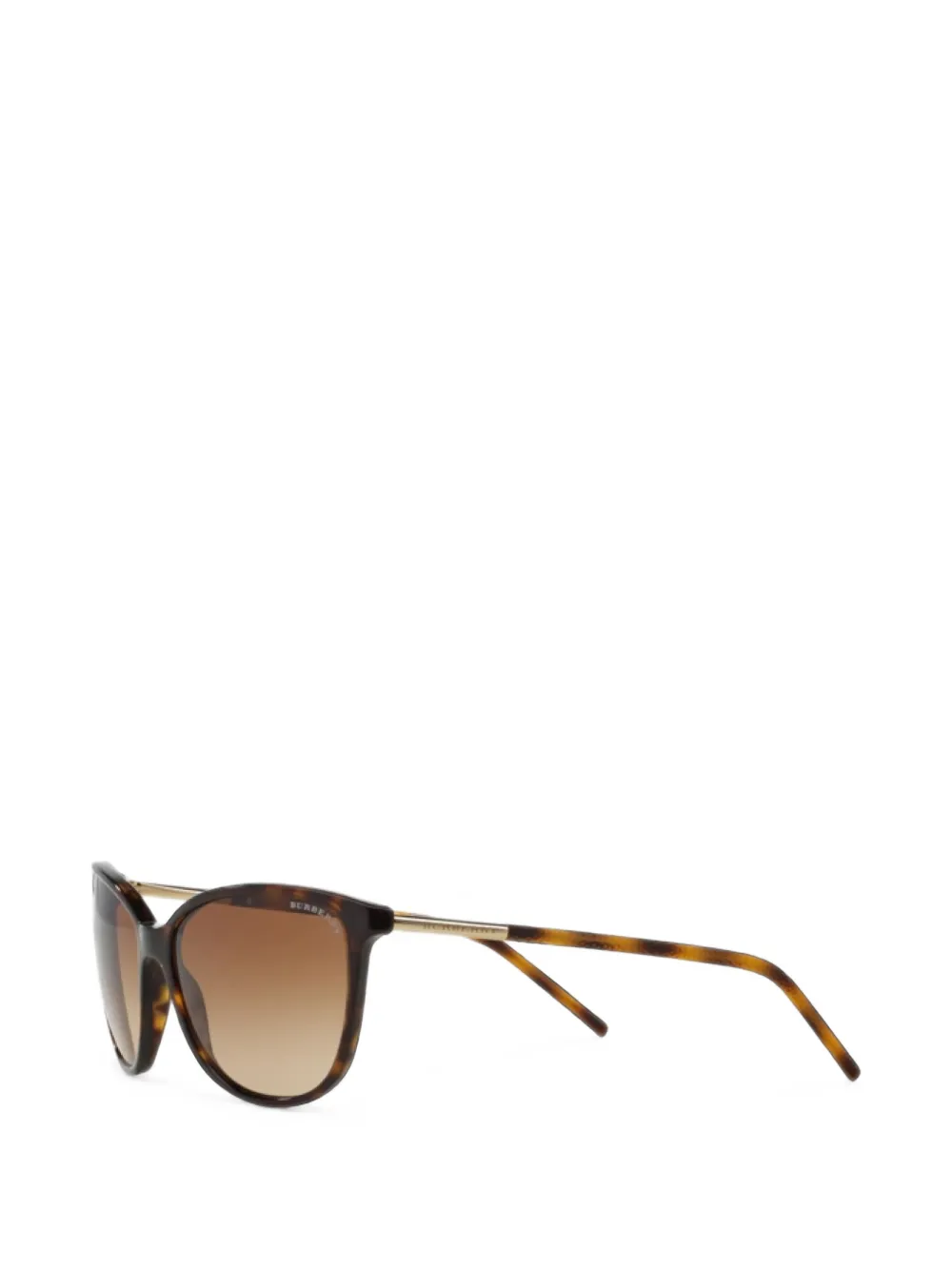 Burberry Eyewear Zonnebril met geometrisch montuur met schildpadschild design Bruin