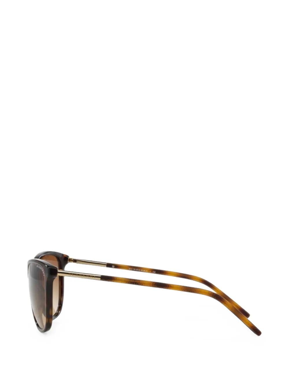 Burberry Eyewear Zonnebril met geometrisch montuur met schildpadschild design Bruin