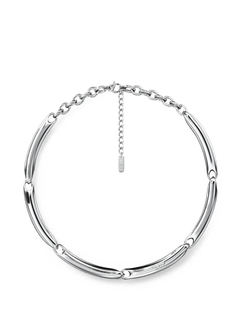 Diesel stainless steel chain necklace - Silber