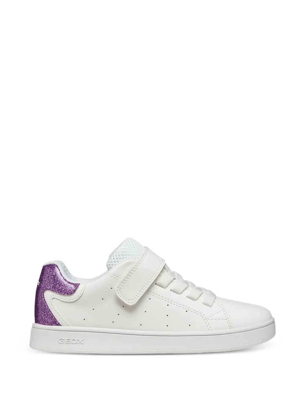 Geox Kids Eclyper glitter-detail touch-strap sneakers Wit