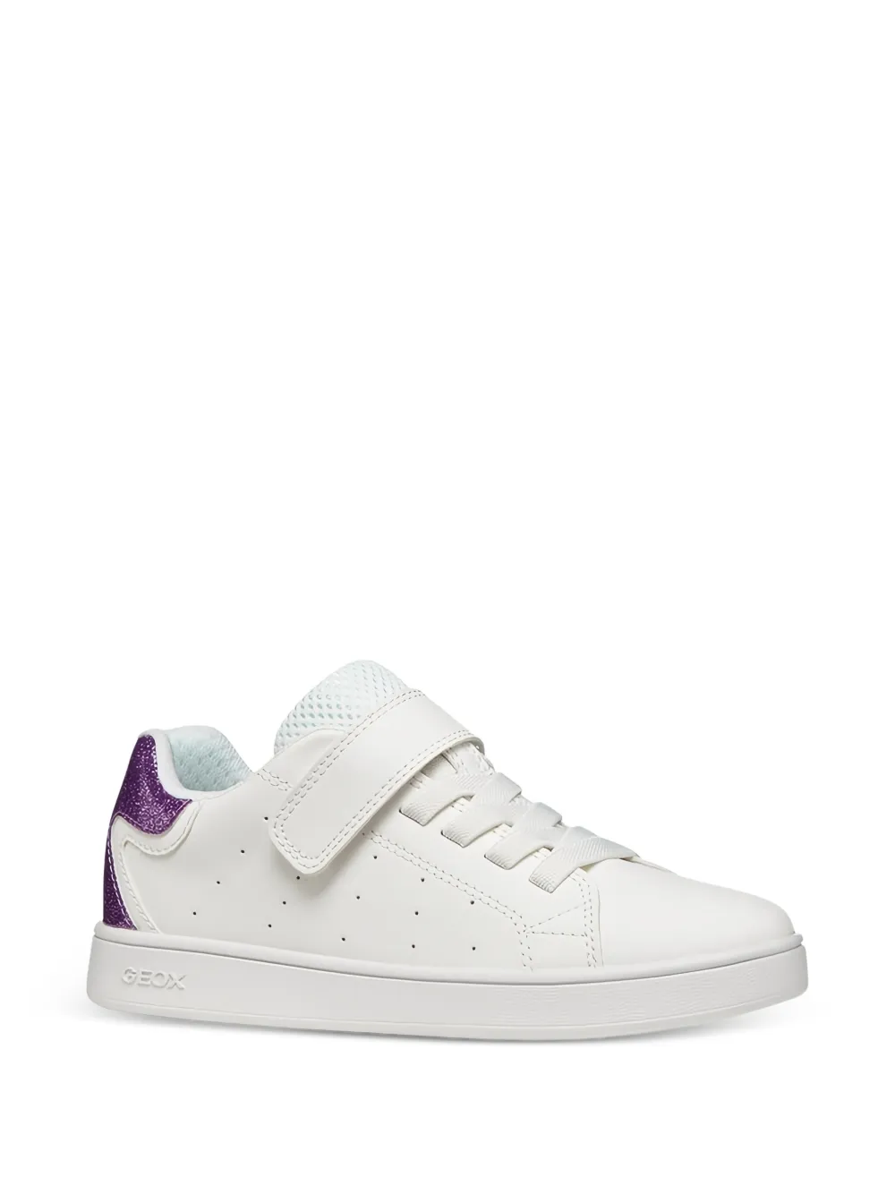 Geox Kids Eclyper glitter-detail touch-strap sneakers - Bianco