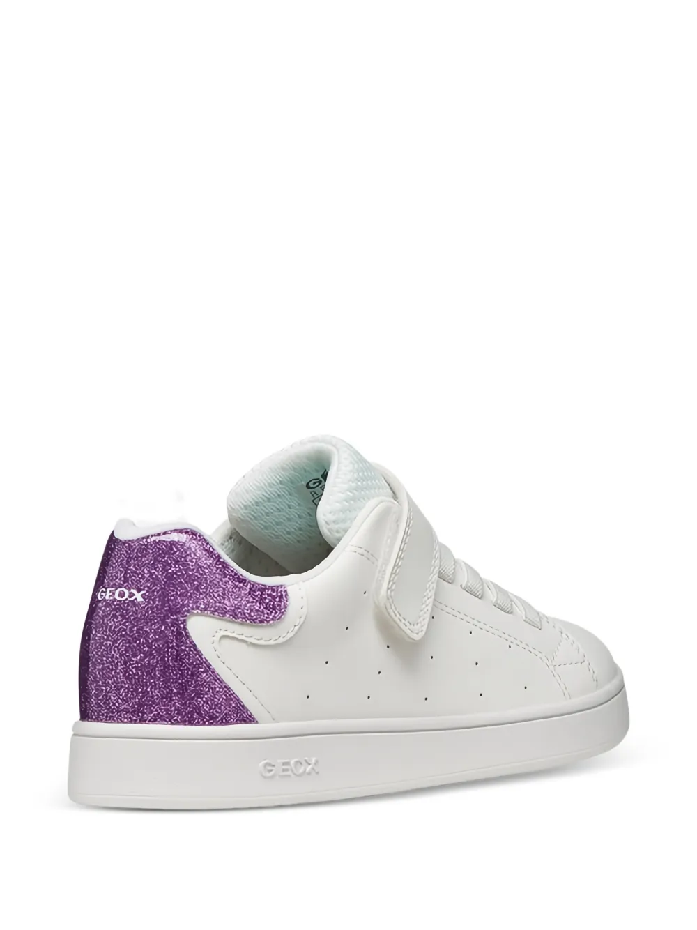 Geox Kids Eclyper glitter-detail touch-strap sneakers Wit