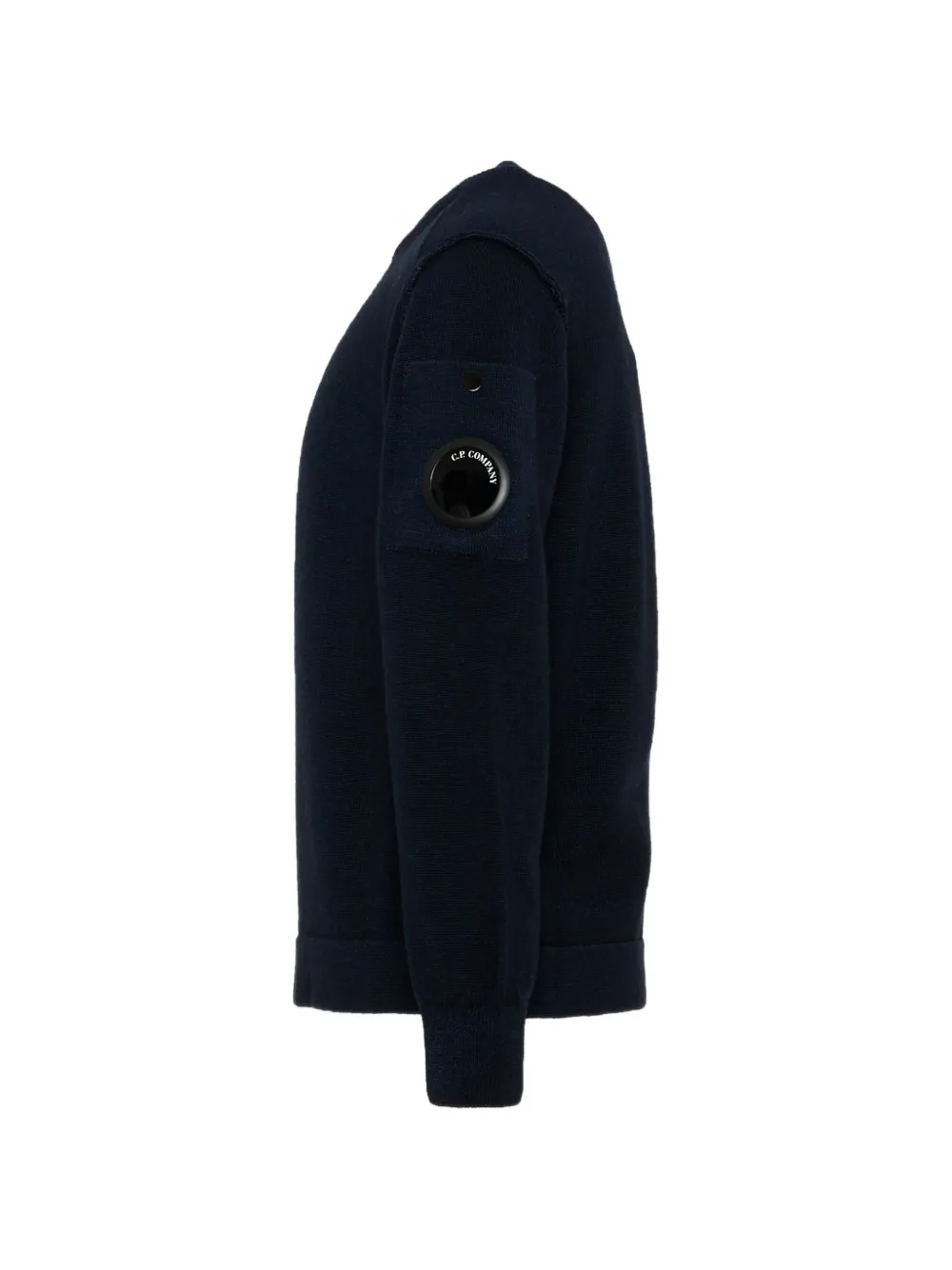 C.P. Company Kids lens-detail crew-neck sweater Blauw