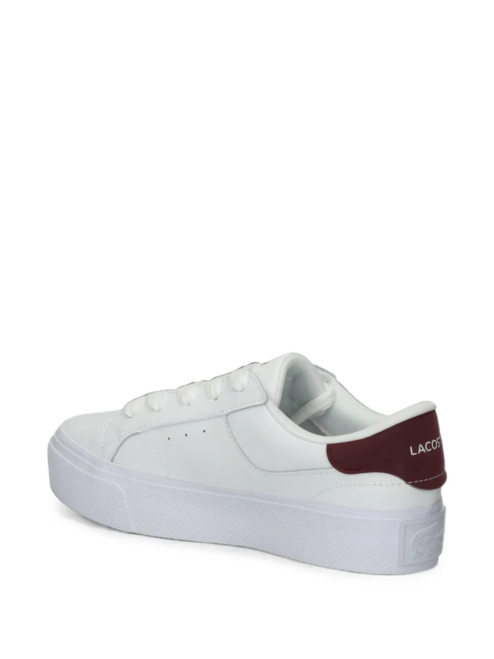 Lacoste logo-patch platform sneakers Wit