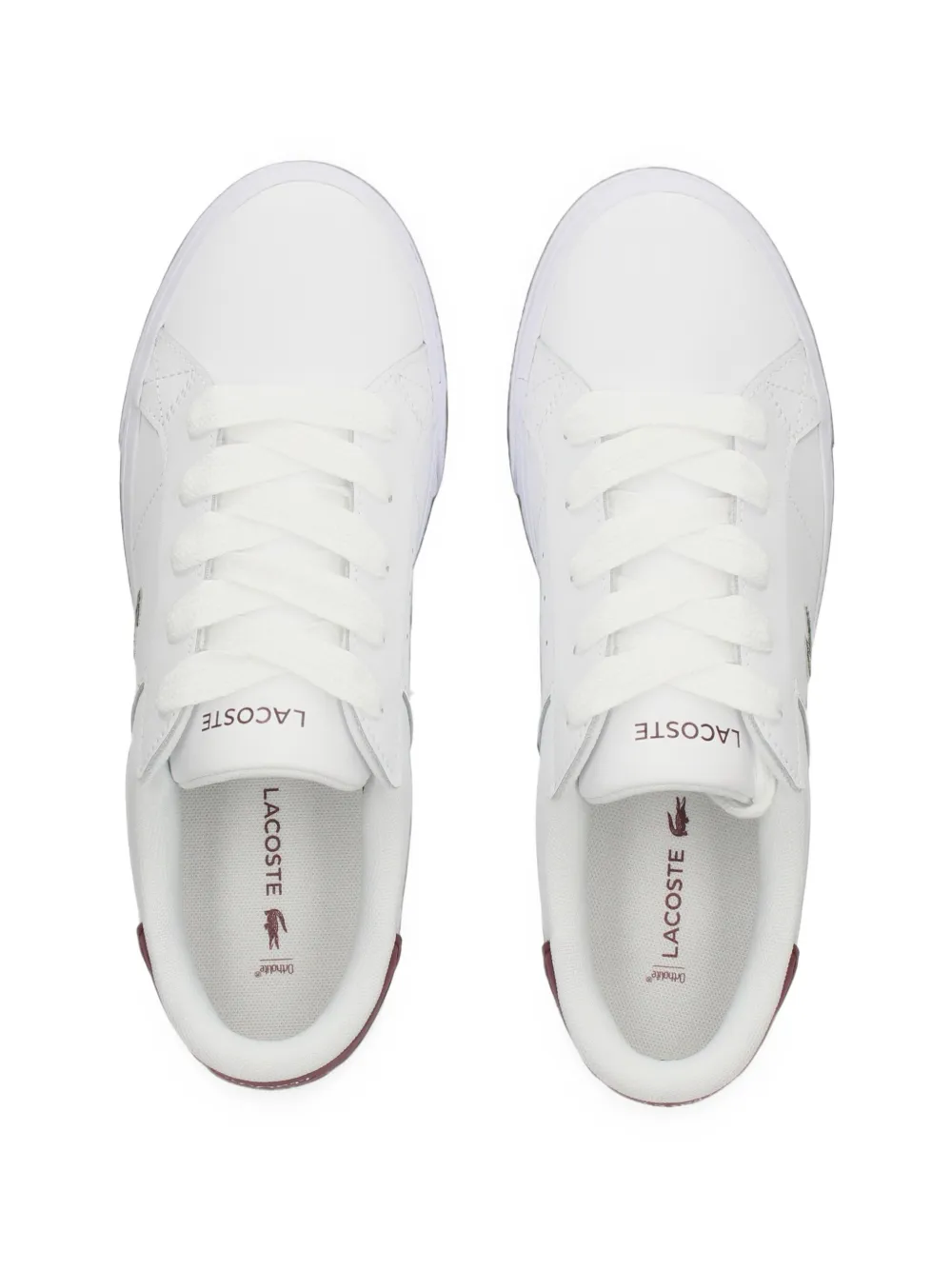 Lacoste logo-patch platform sneakers Wit