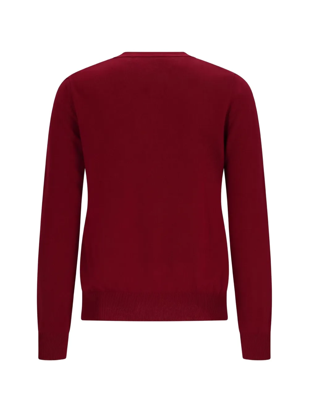 Comme Des Garçons Play heart-patch wool cardigan Rood