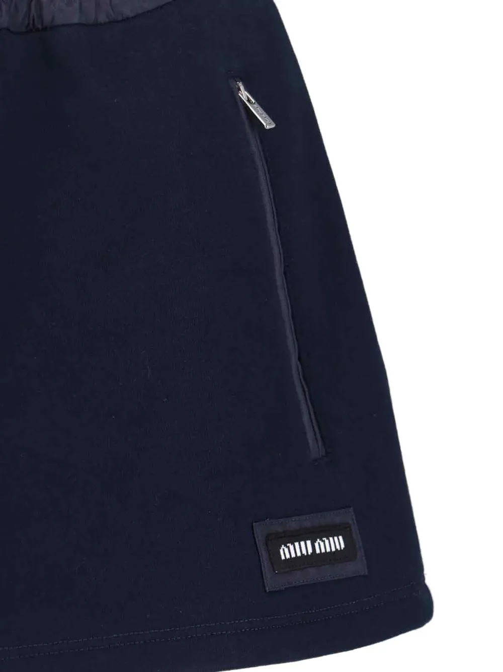 Miu Fleece mini-rok Blauw