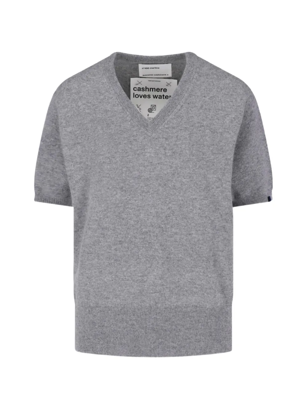 extreme cashmere Nº 490 Martina V-neck short-sleeve sweater