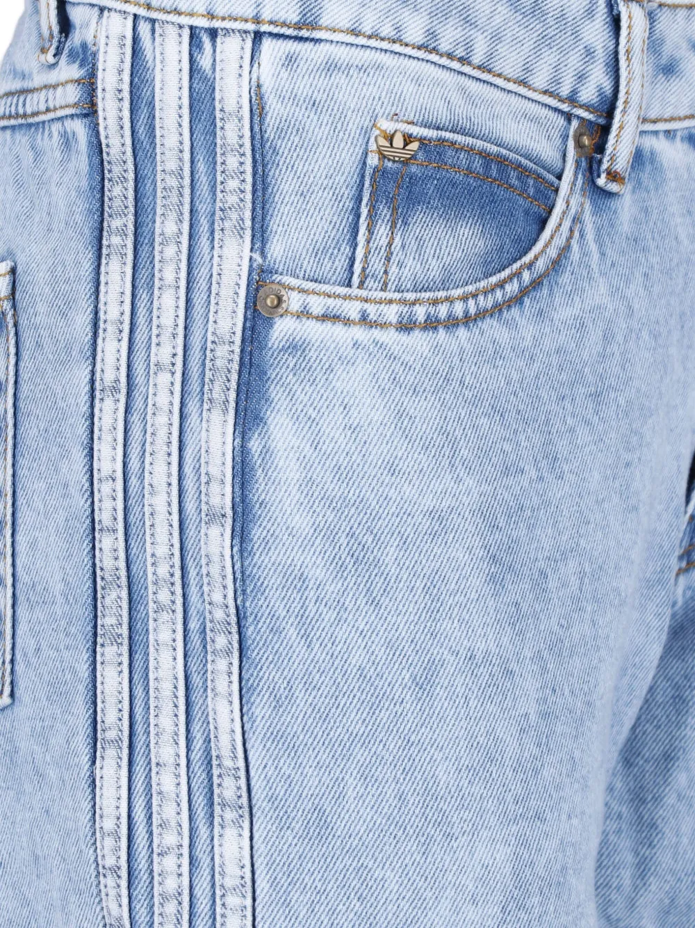 adidas Firebird jeans met zijstreep Blauw