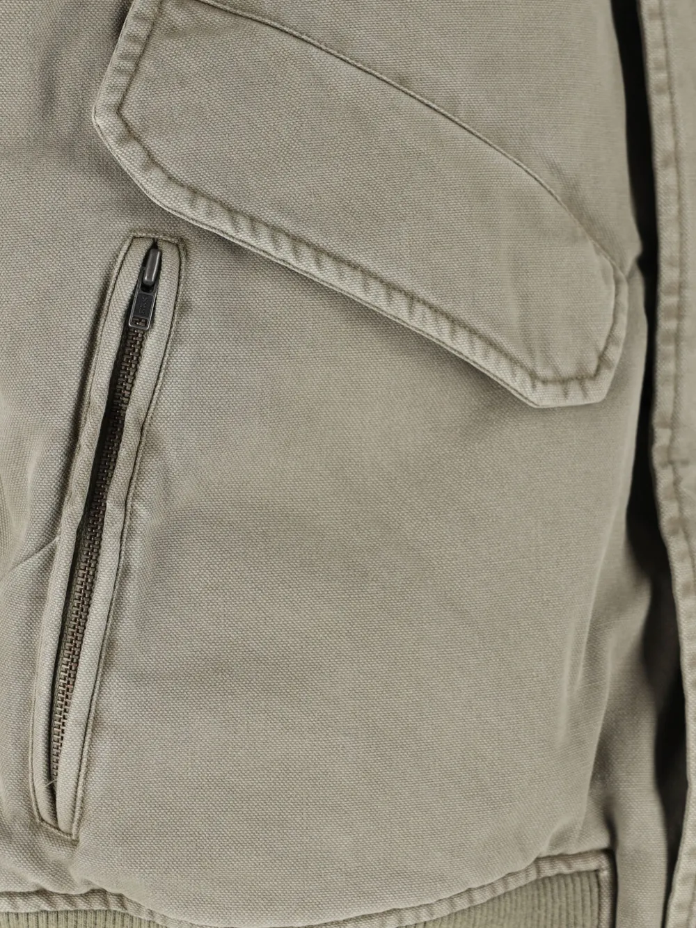 ENTIRE STUDIOS shearling-collar corduroy-panel jacket Groen