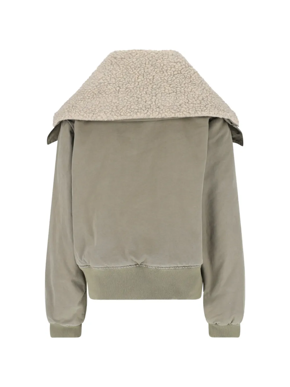ENTIRE STUDIOS shearling-collar corduroy-panel jacket Groen