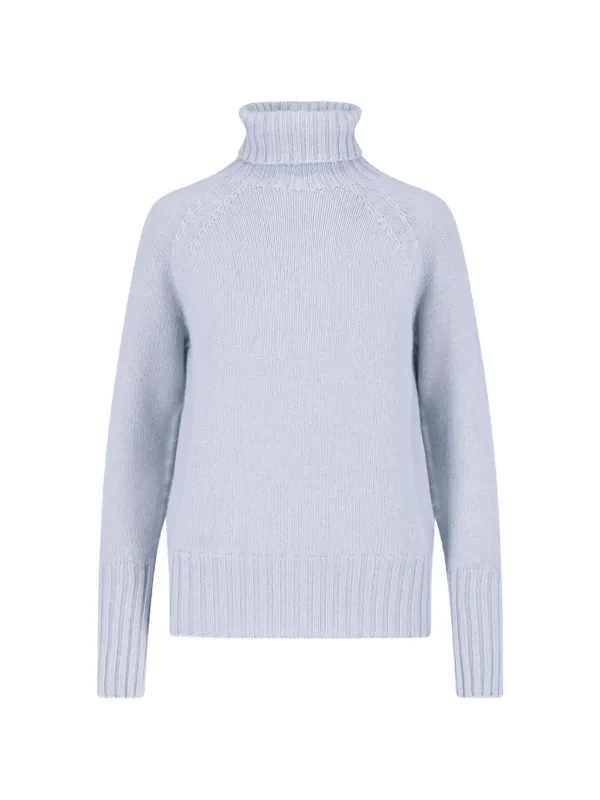 Drumohr Roll-neck Raglan-sleeve Sweater in Blue