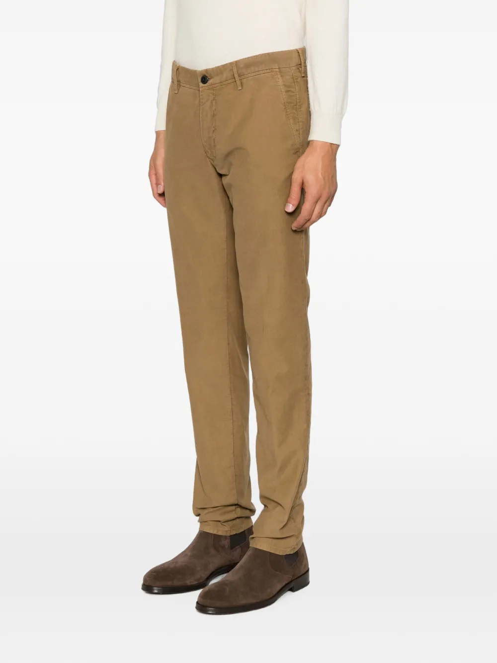 Incotex Chino met knoopsluiting Beige