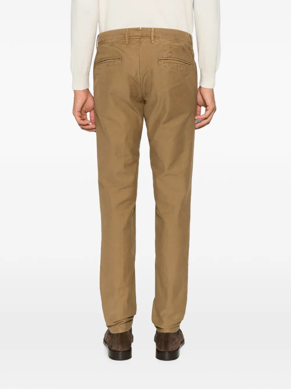 Incotex Chino met knoopsluiting Beige