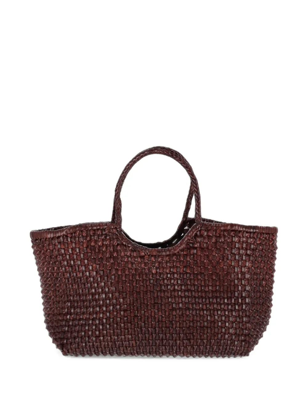 DRAGON DIFFUSION Nantucket Cactus geweven leren shopper Bruin