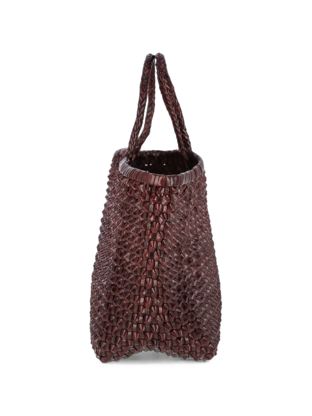 DRAGON DIFFUSION Nantucket Cactus geweven leren shopper Bruin