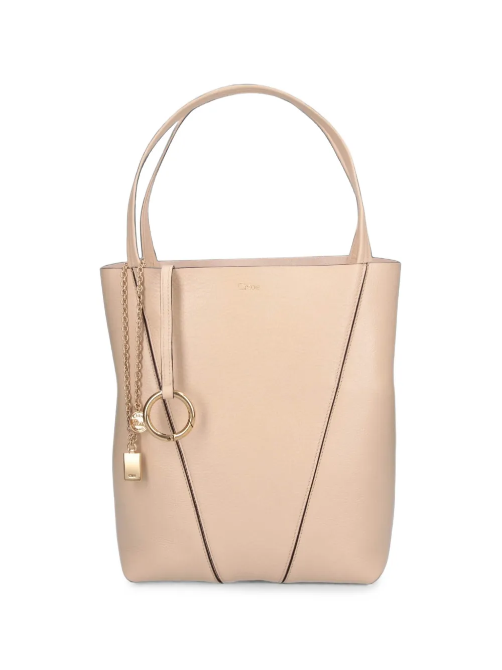 Chloé Spin logo-print calf leather tote bag · OS