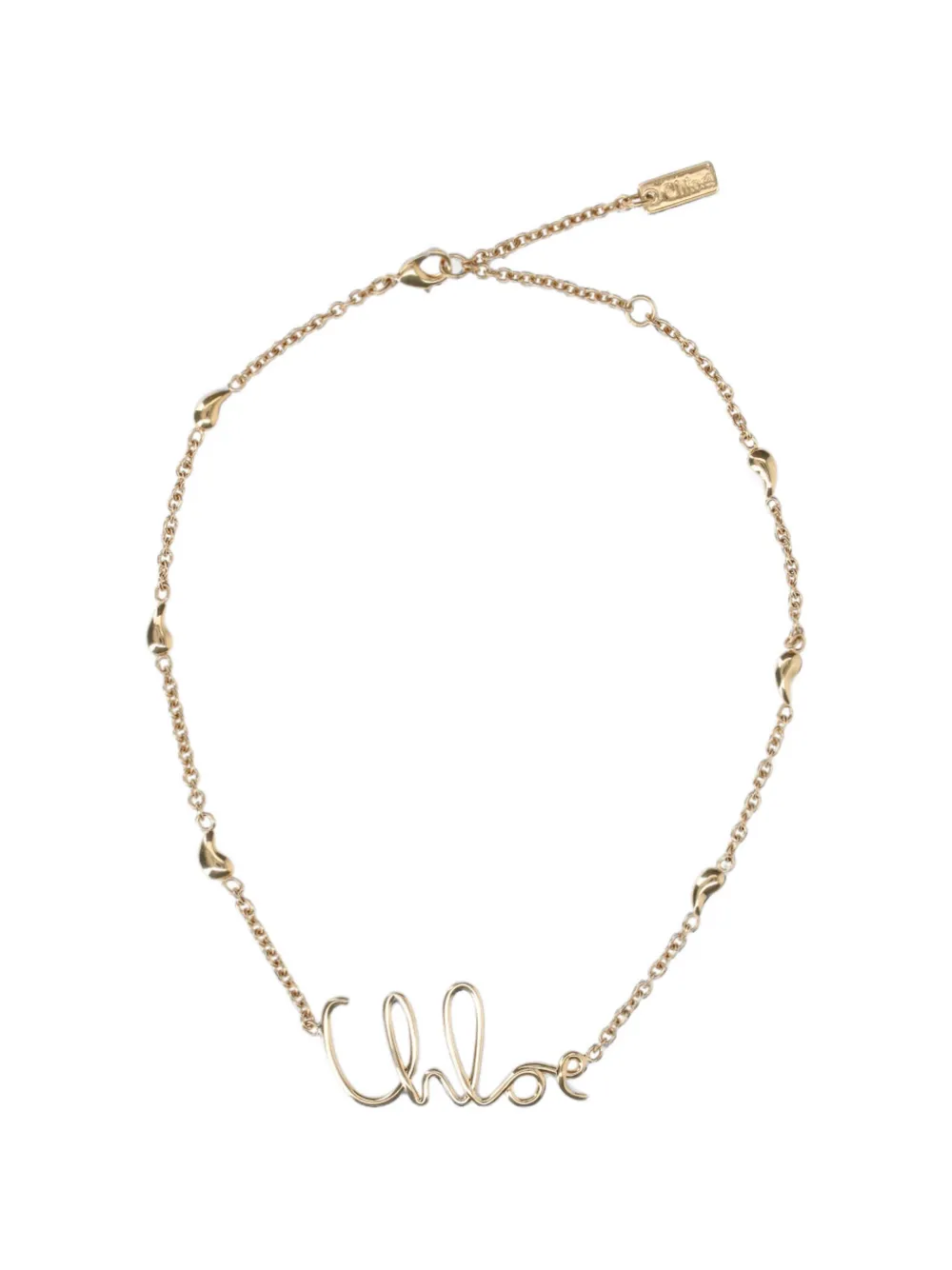 Chloé logo-plaque necklace