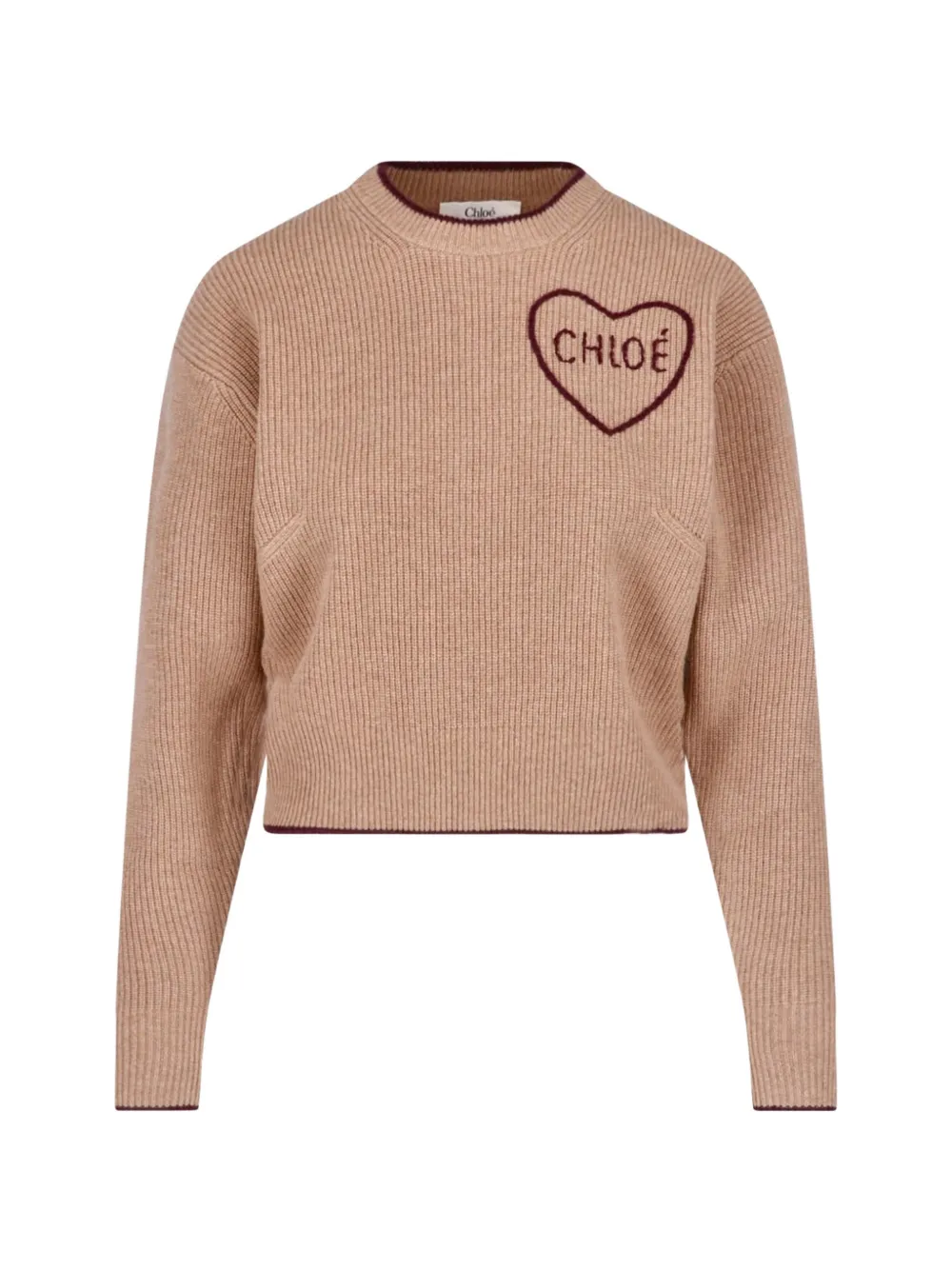 Chloé logo-embroidered ribbed-knit sweater