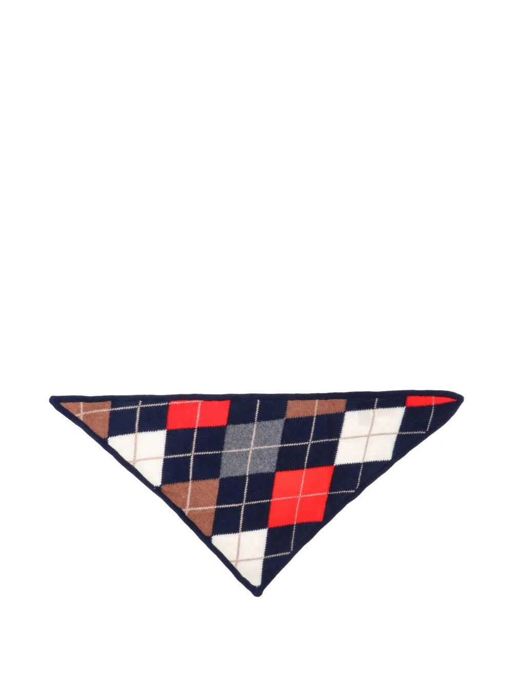 &Daughter argyle-pattern cashmere scarf - Blu