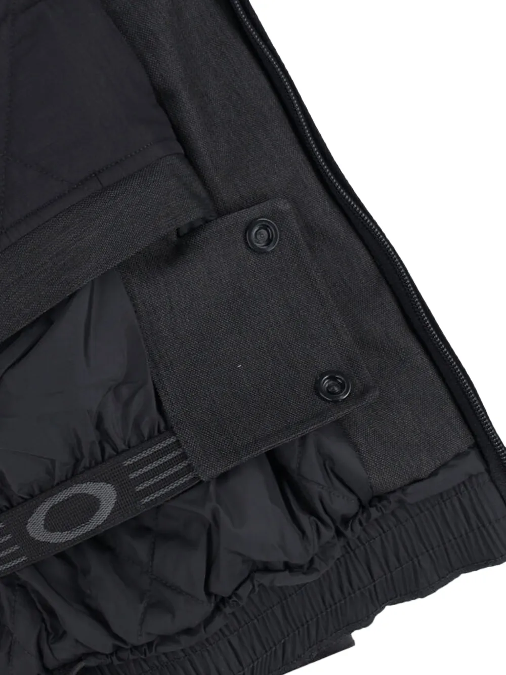 Oakley panelled high-neck jacket Zwart
