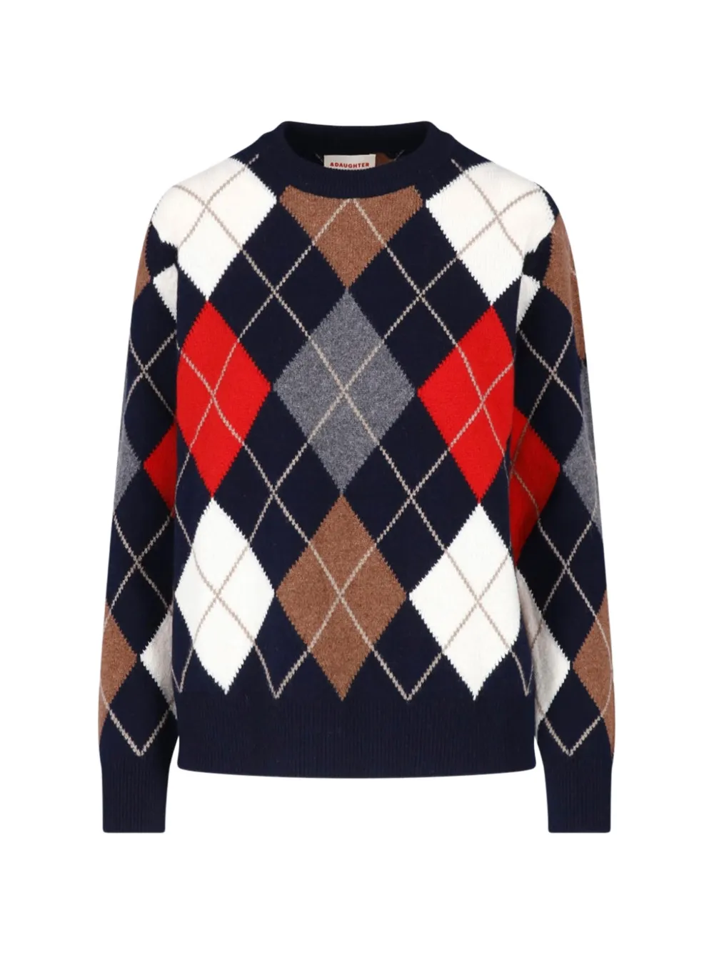 &Daughter Ava argyle-knit wool sweater