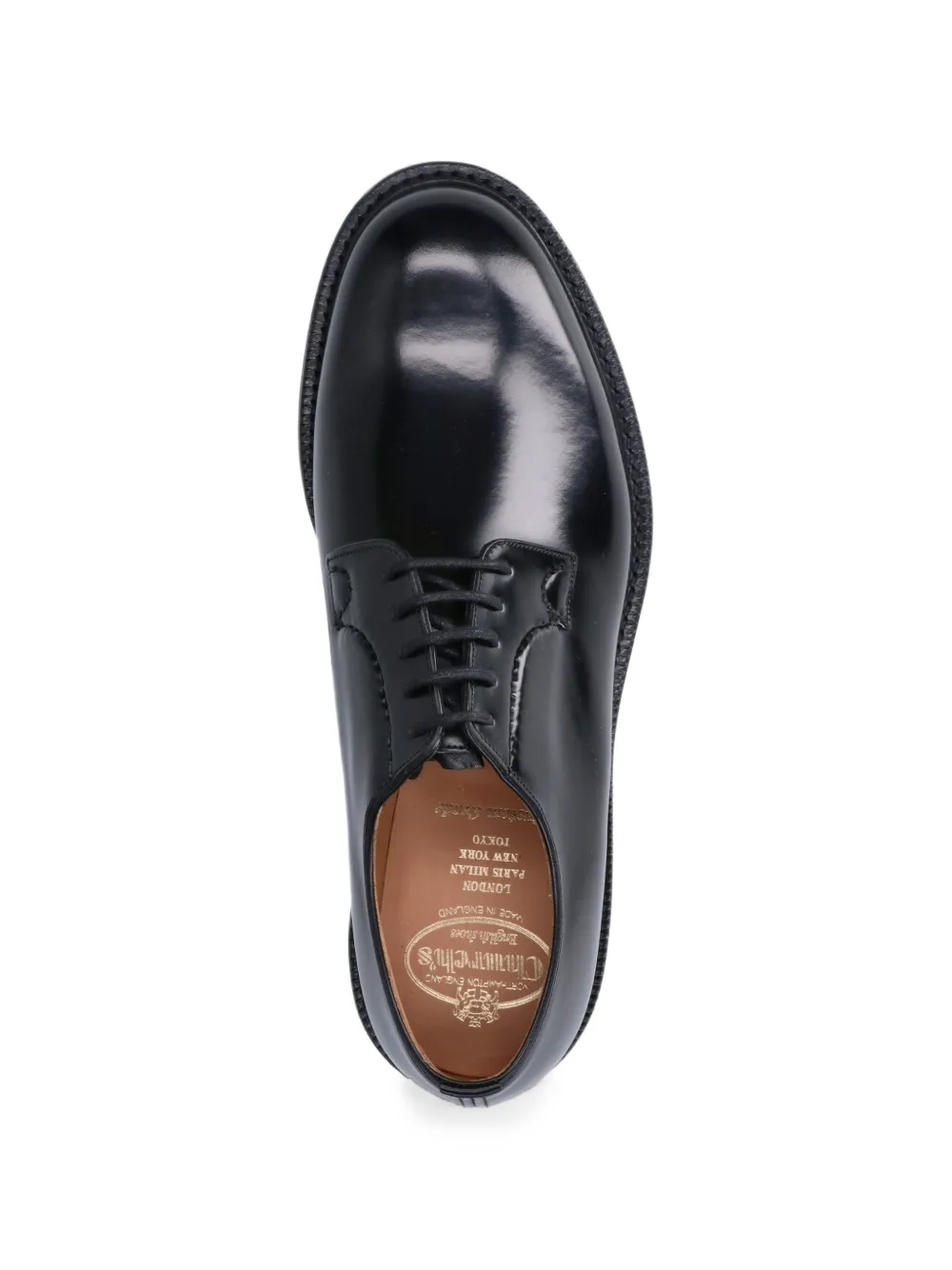 Church's lace-up leather Derby shoes Zwart