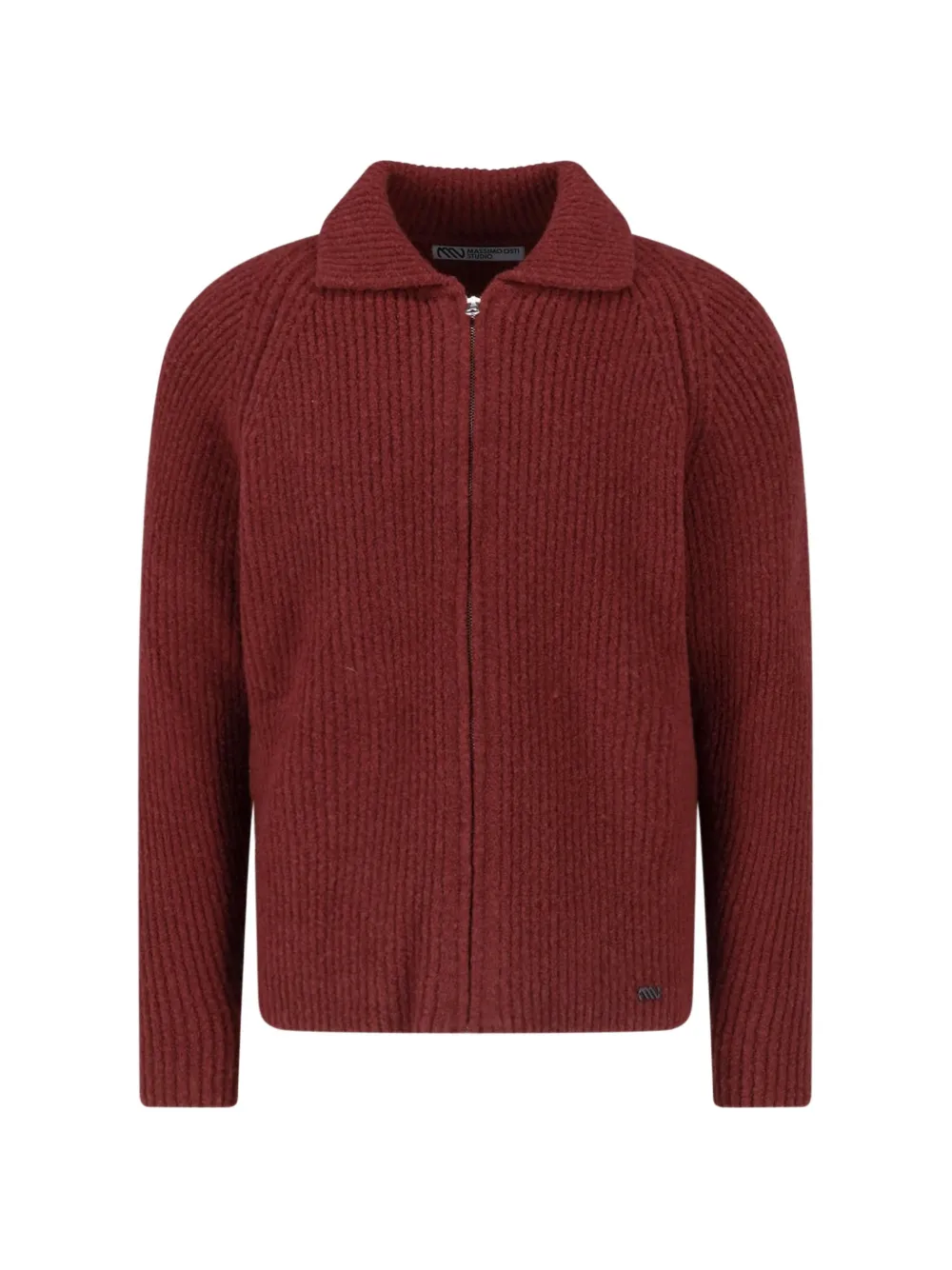 Massimo Osti Studio ribbed zip-up cardigan - Red