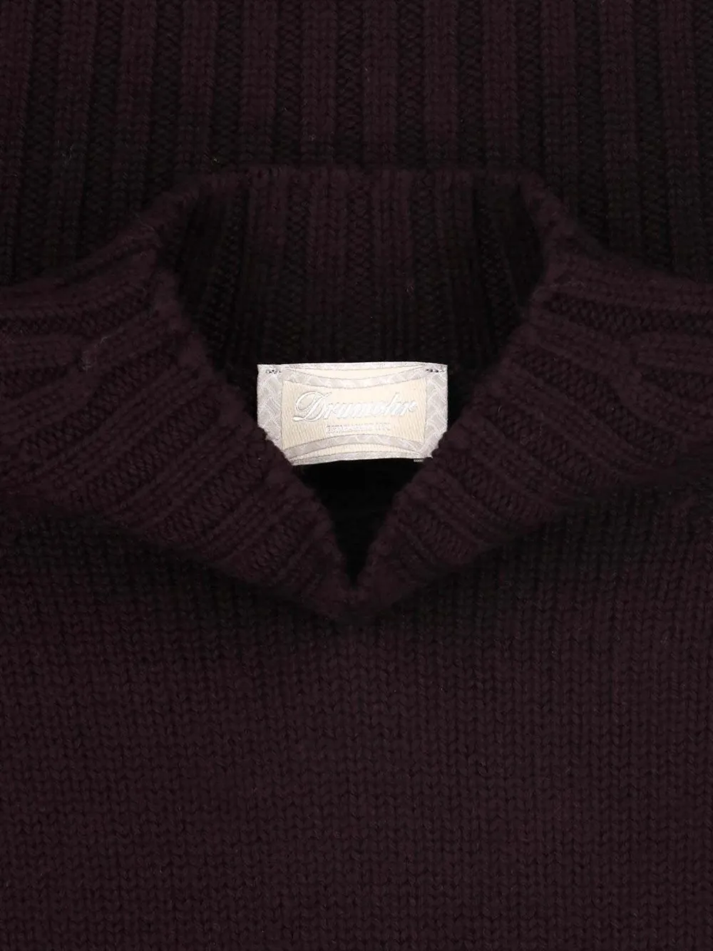 Drumohr Ribbed-trim Sweater in Red, view 3