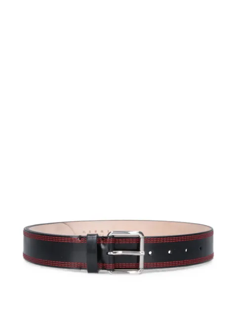 Marni contrast-stitch leather belt