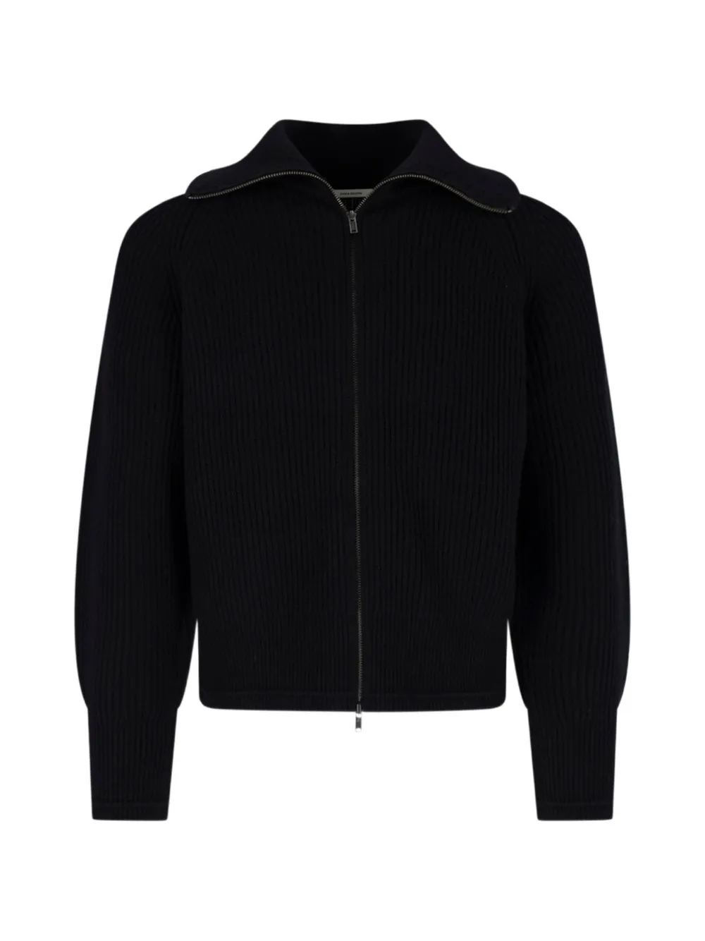Enterprise Japan ribbed-knit raglan-sleeve cardigan - Nero