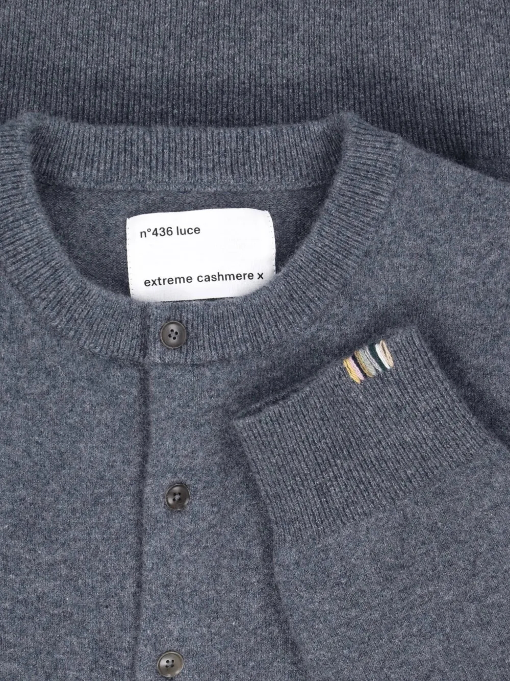 extreme cashmere Luce button-up cardigan Grijs